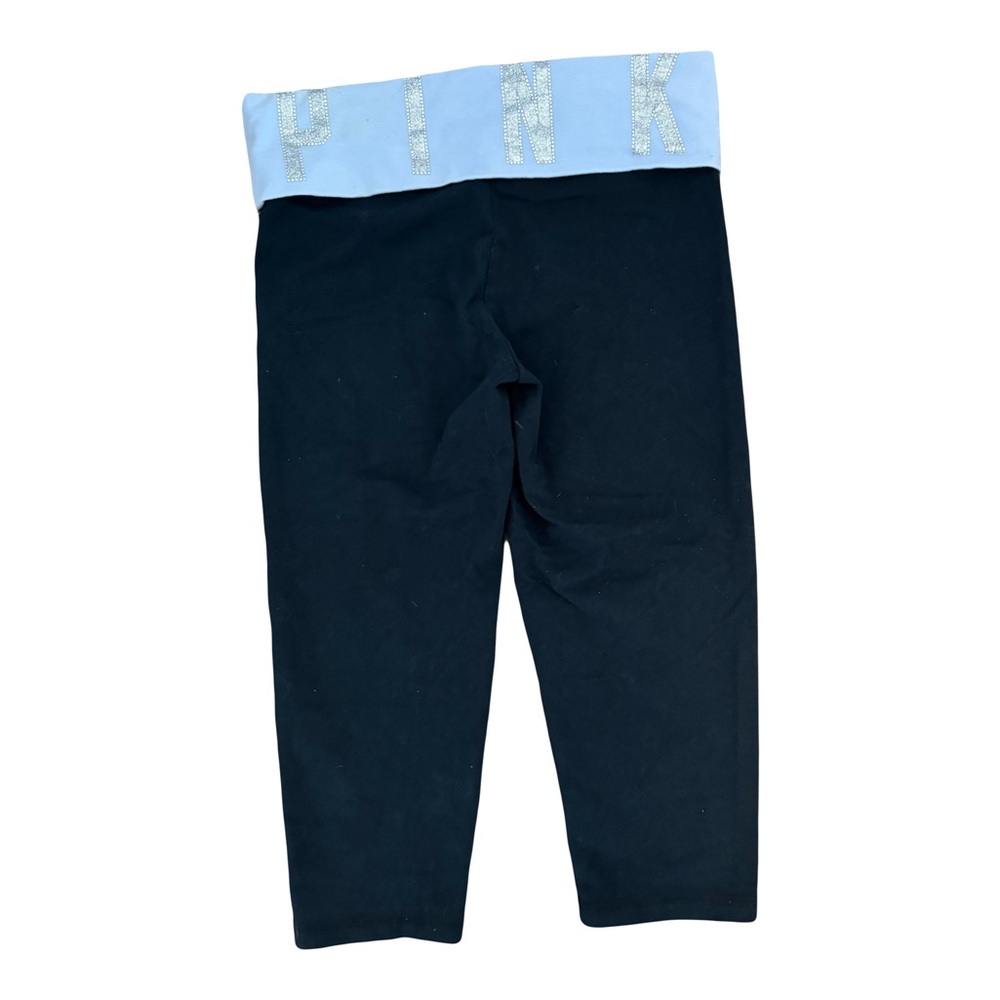 Victoria's Secret Capri Foldover Leggings with Light Blue Waistband